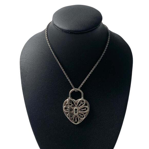 Tiffany Filigree Heart Key Necklace for Women - Picture 2 of 10
